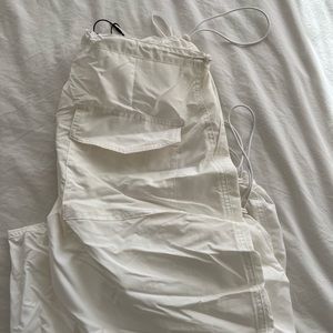 Cotton Candy White Parachute Pants